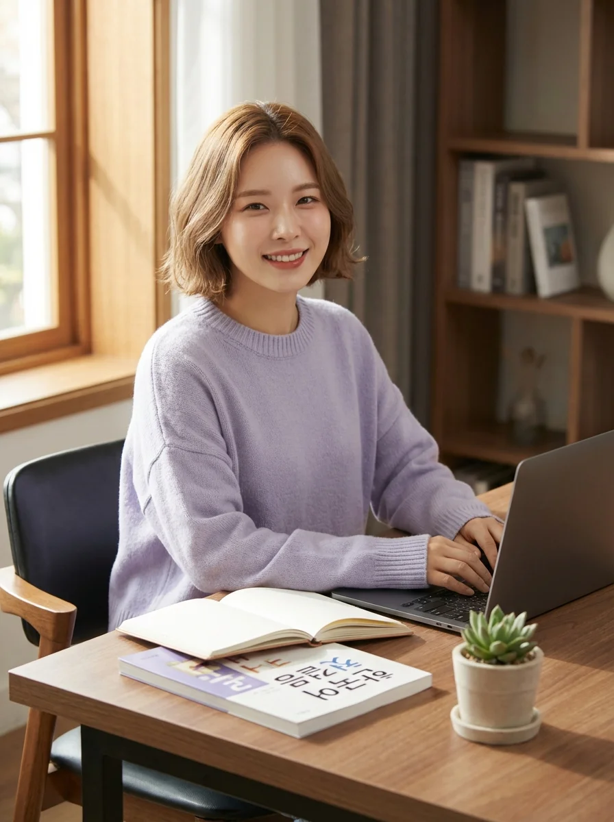 Students in live Korean class