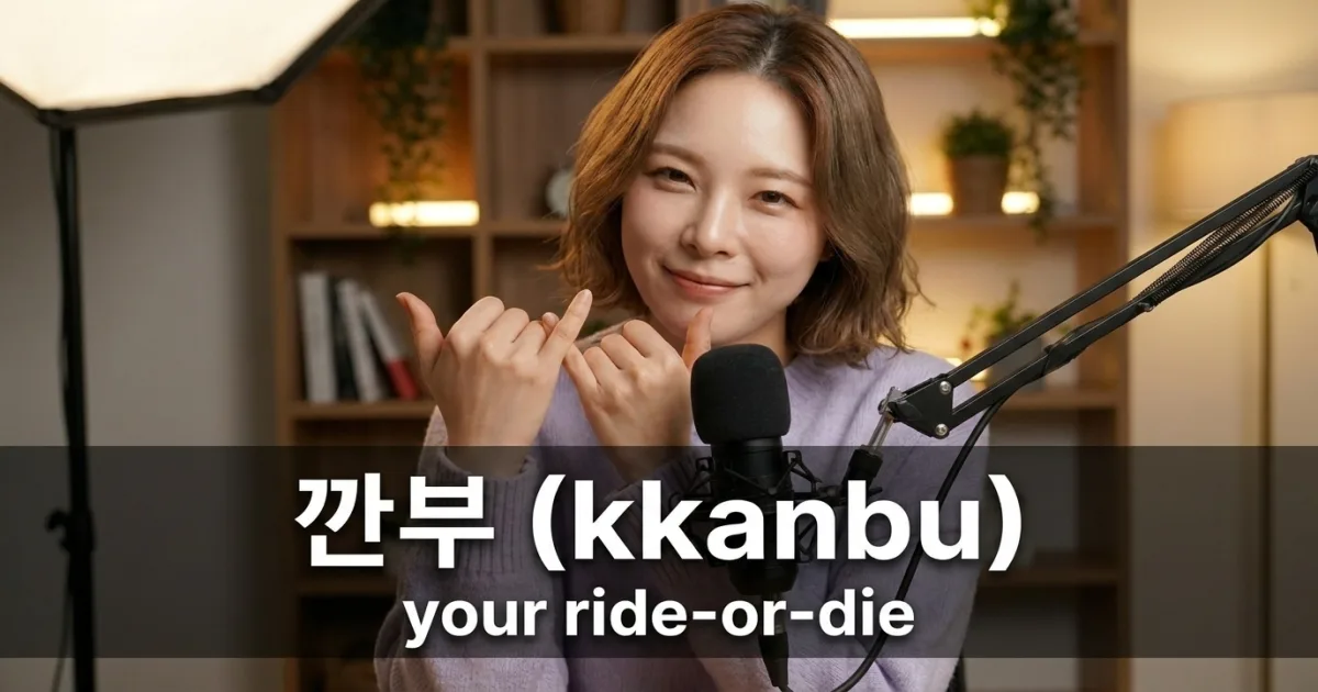 깐부 (kkanbu) — Korean for your ride-or-die best friend, popularized by Squid Game